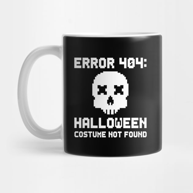 Error 404 Halloween Costume Not Found Skull by TextTees